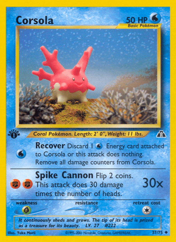Corsola (37/75) [Neo Discovery 1st Edition] Pokemon Single Pokémon  | Multizone: Comics And Games