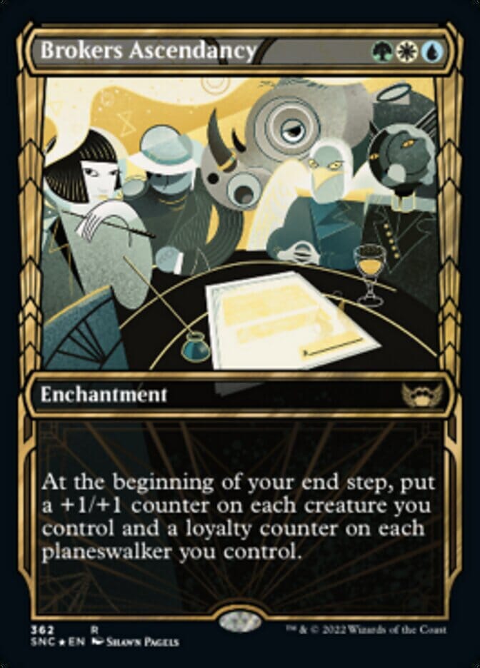 Brokers Ascendancy (Showcase Golden Age Gilded Foil) [Streets of New Capenna] MTG Single Magic: The Gathering  | Multizone: Comics And Games