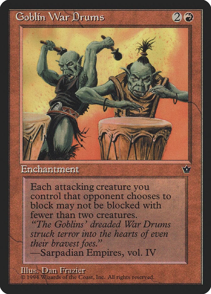 Goblin War Drums (Dan Frazier) [Fallen Empires] MTG Single Magic: The Gathering  | Multizone: Comics And Games