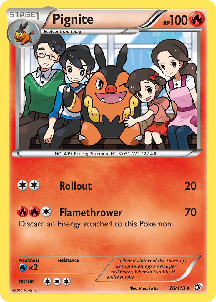 Pignite (26/113) [Black & White: Legendary Treasures] Pokemon Single Pokémon  | Multizone: Comics And Games