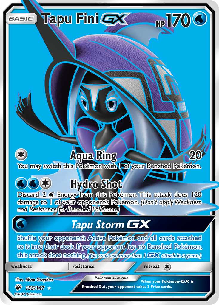 Tapu Fini GX (133/147) [Sun & Moon: Burning Shadows] Pokemon Single Pokémon  | Multizone: Comics And Games