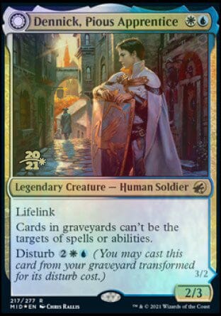 Dennick, Pious Apprentice // Dennick, Pious Apparition [Innistrad: Midnight Hunt Prerelease Promos] MTG Single Magic: The Gathering  | Multizone: Comics And Games