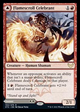 Flamescroll Celebrant // Revel in Silence [Strixhaven: School of Mages] MTG Single Magic: The Gathering  | Multizone: Comics And Games