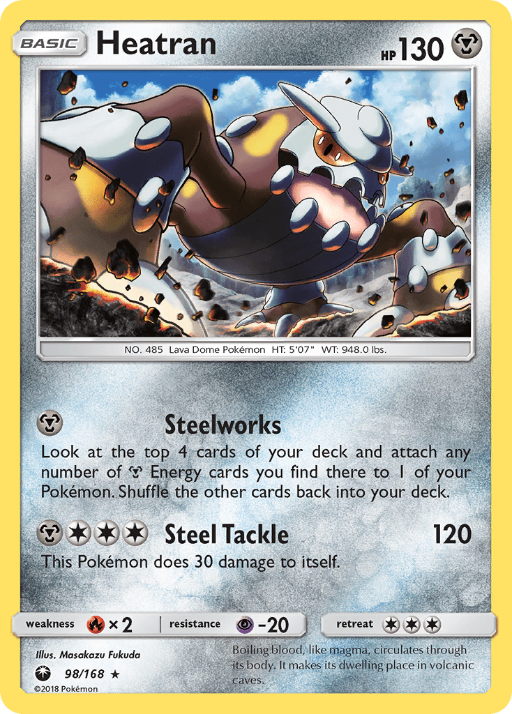 Heatran (98/168) [Sun & Moon: Celestial Storm] Pokemon Single Pokémon  | Multizone: Comics And Games