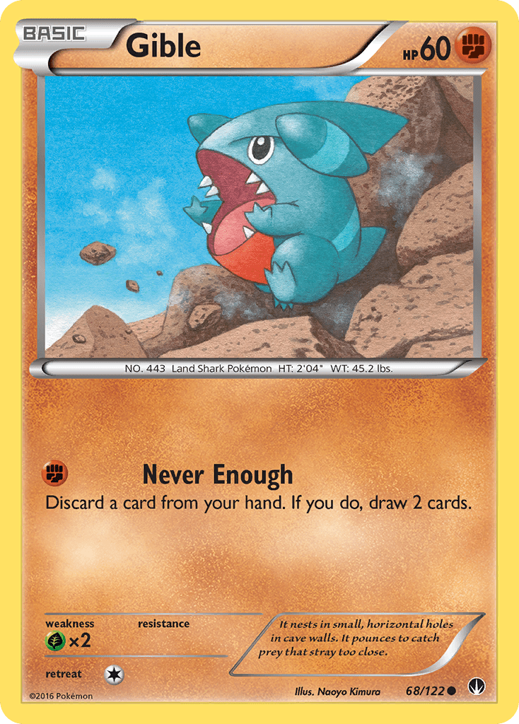 Gible (68/122) [XY: BREAKpoint] Pokemon Single Pokémon  | Multizone: Comics And Games