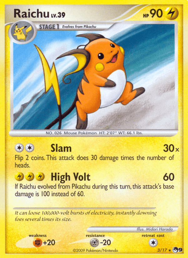 Raichu (3/17) [POP Series 9] Pokemon Single Pokémon  | Multizone: Comics And Games