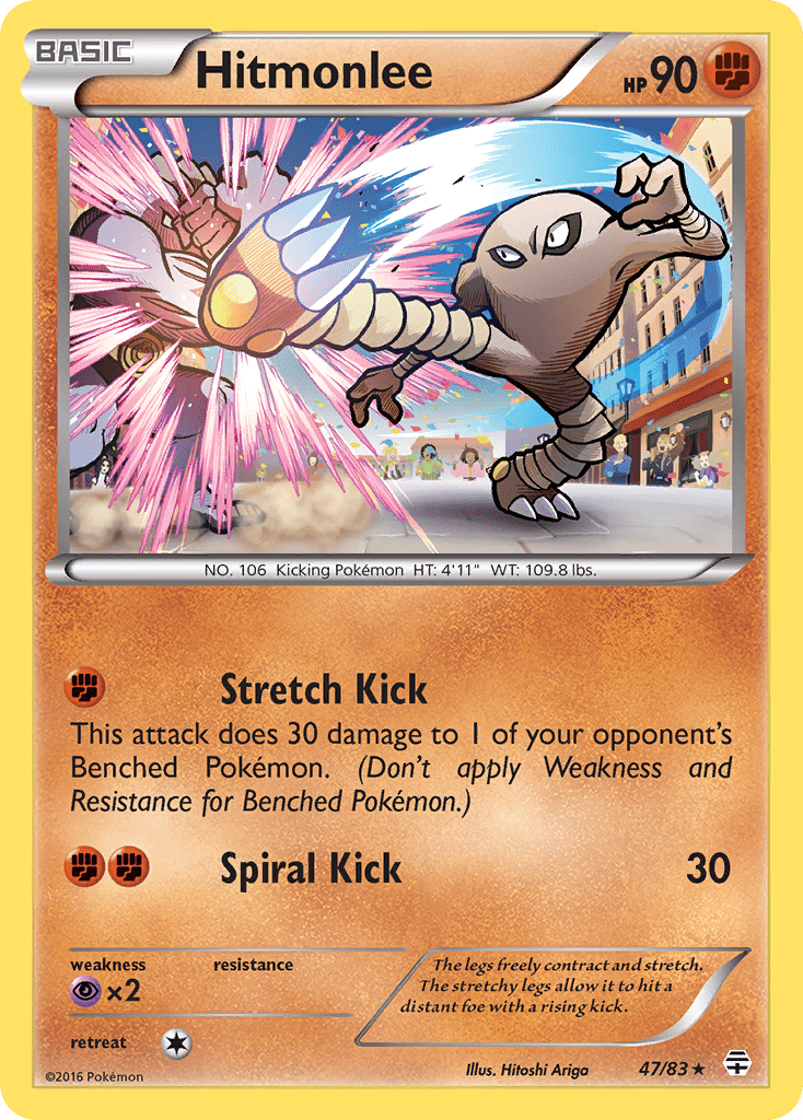 Hitmonlee (47/83) [XY: Generations] Pokemon Single Pokémon  | Multizone: Comics And Games