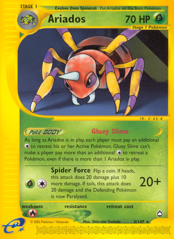 Ariados (3/147) [Aquapolis] Pokemon Single Pokémon  | Multizone: Comics And Games