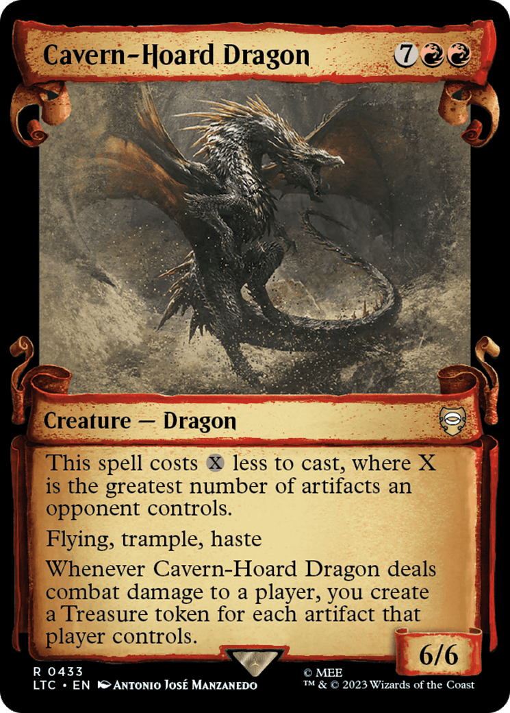 Cavern-Hoard Dragon [The Lord of the Rings: Tales of Middle-Earth Commander Showcase Scrolls] MTG Single Magic: The Gathering  | Multizone: Comics And Games