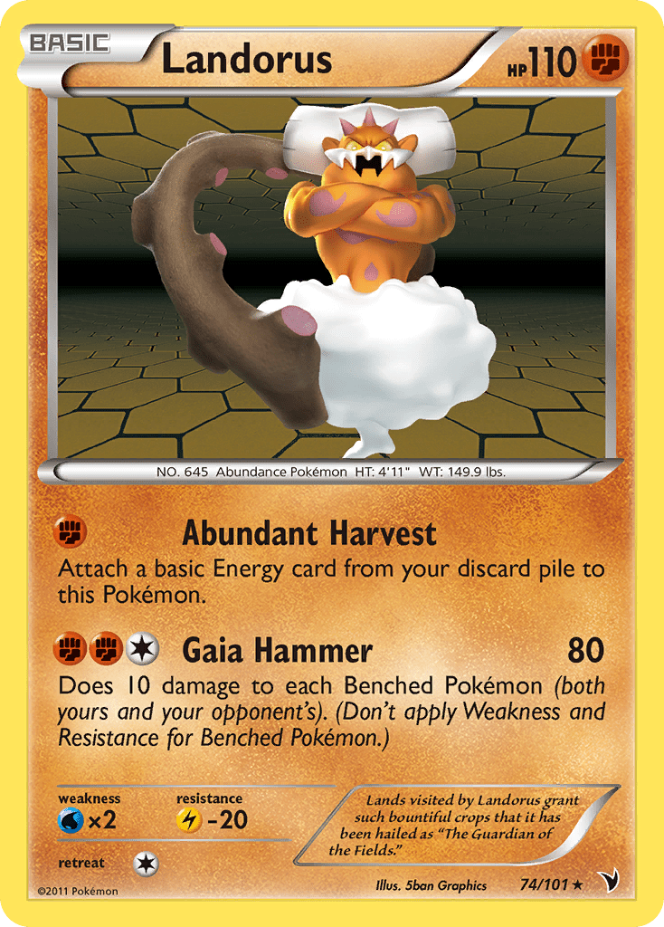 Landorus (74/101) [Black & White: Noble Victories] Pokemon Single Pokémon  | Multizone: Comics And Games