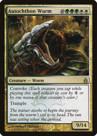 Autochthon Wurm [Ravnica: City of Guilds] MTG Single Magic: The Gathering  | Multizone: Comics And Games