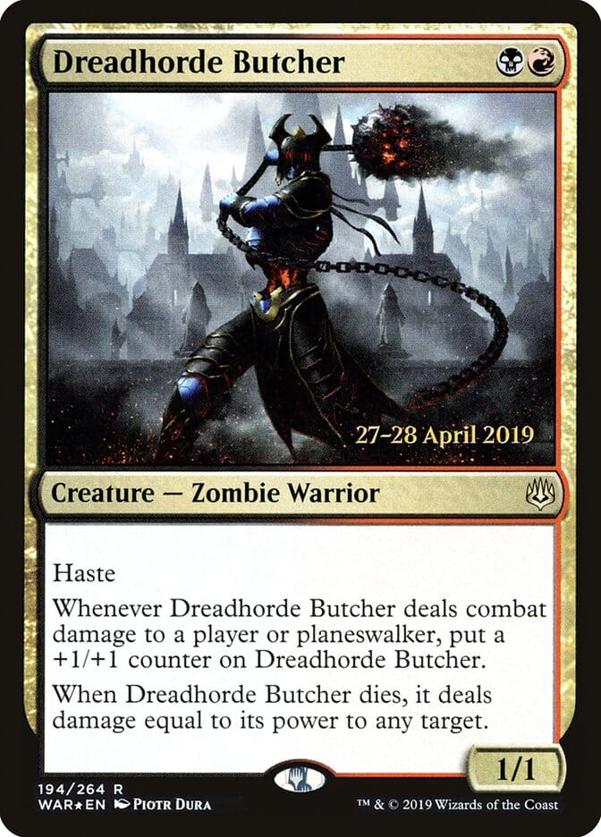 Dreadhorde Butcher [War of the Spark Prerelease Promos] MTG Single Magic: The Gathering  | Multizone: Comics And Games