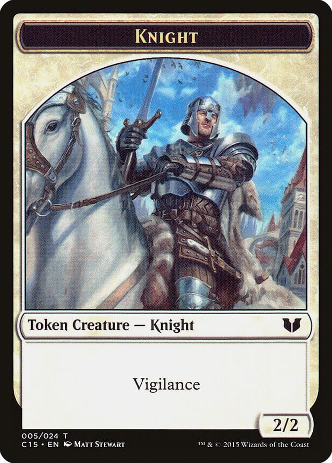 Angel // Knight (005) Double-Sided Token [Commander 2015 Tokens] MTG Single Magic: The Gathering  | Multizone: Comics And Games
