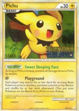 Pichu (28/123) (Staff Prerelease Promo) [Nintendo: Black Star Promos] Pokemon Single Pokémon  | Multizone: Comics And Games