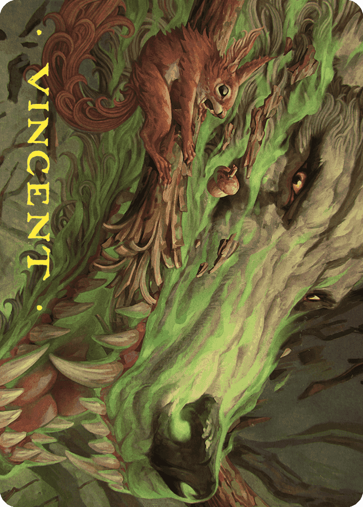 Leaping Ambush Art Card (Gold-Stamped Signature) [Wilds of Eldraine Art Series] MTG Single Magic: The Gathering  | Multizone: Comics And Games