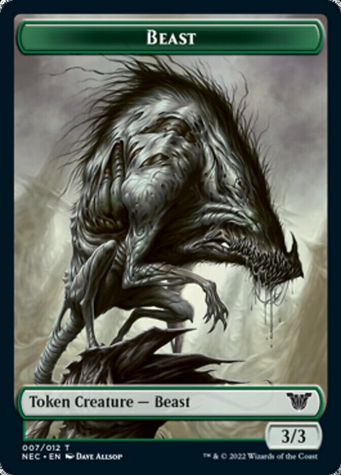 Beast // Treasure Double-sided Token [Kamigawa: Neon Dynasty Commander Tokens] MTG Single Magic: The Gathering  | Multizone: Comics And Games