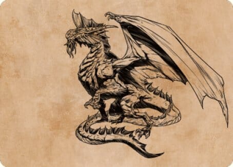 Ancient Silver Dragon Art Card (47) [Commander Legends: Battle for Baldur's Gate Art Series] MTG Single Magic: The Gathering  | Multizone: Comics And Games