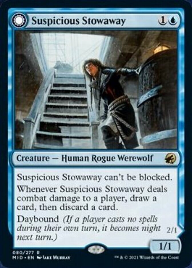 Suspicious Stowaway // Seafaring Werewolf [Innistrad: Midnight Hunt] MTG Single Magic: The Gathering  | Multizone: Comics And Games