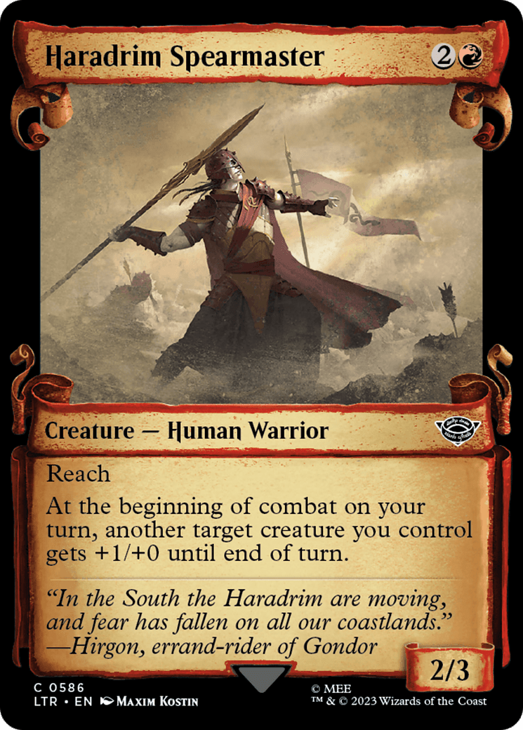 Haradrim Spearmaster [The Lord of the Rings: Tales of Middle-Earth Showcase Scrolls] MTG Single Magic: The Gathering  | Multizone: Comics And Games