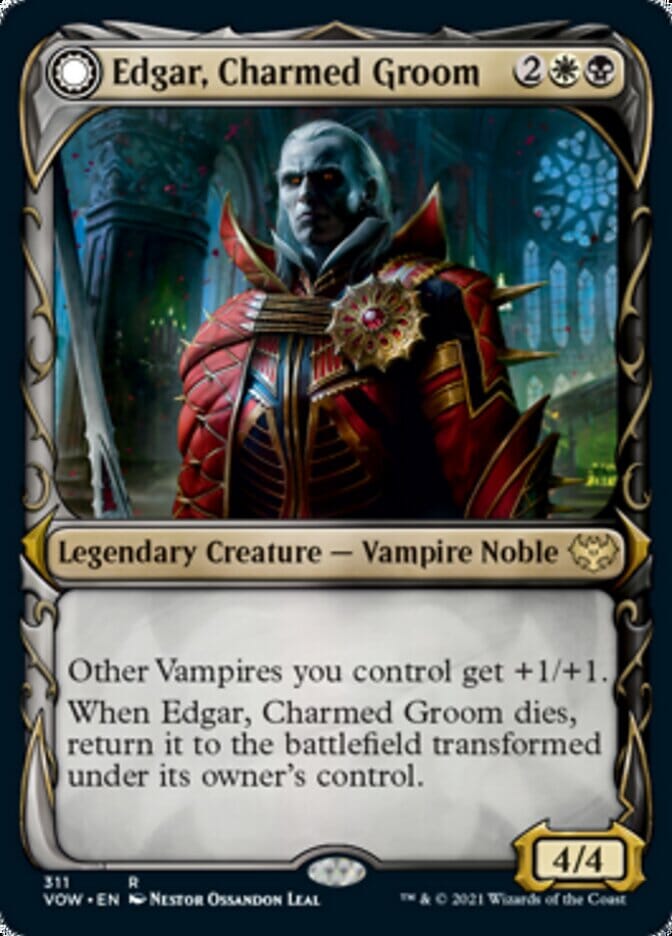 Edgar, Charmed Groom // Edgar Markov's Coffin (Showcase Fang Frame) [Innistrad: Crimson Vow] MTG Single Magic: The Gathering  | Multizone: Comics And Games
