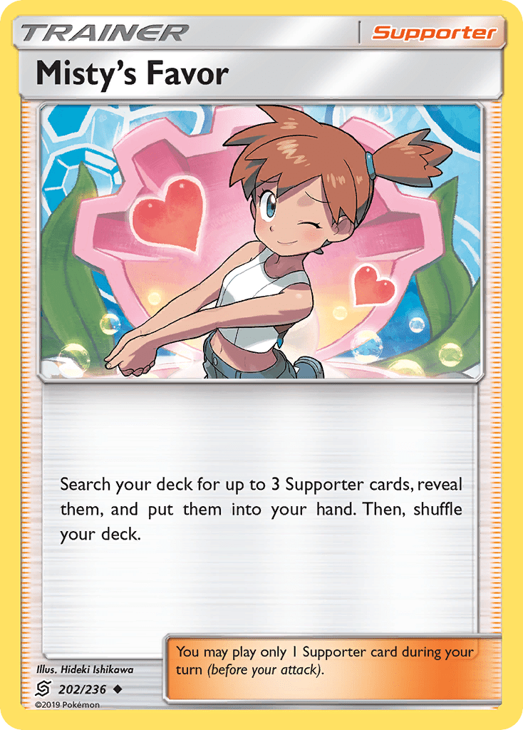 Misty's Favor (202/236) [Sun & Moon: Unified Minds] Pokemon Single Pokémon  | Multizone: Comics And Games