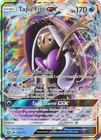 Tapu Fini GX (39/147) (Alternate card) (Jumbo Card) [Sun & Moon: Burning Shadows] Pokemon Single Pokémon  | Multizone: Comics And Games