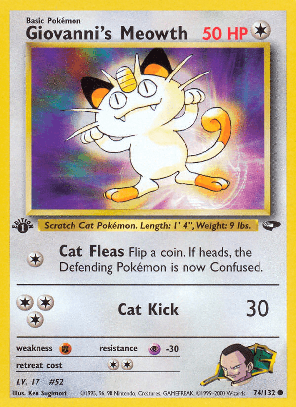 Giovanni's Meowth (74/132) [Gym Challenge 1st Edition] Pokemon Single Pokémon  | Multizone: Comics And Games