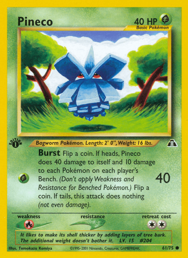 Pineco (61/75) [Neo Discovery 1st Edition] Pokemon Single Pokémon  | Multizone: Comics And Games