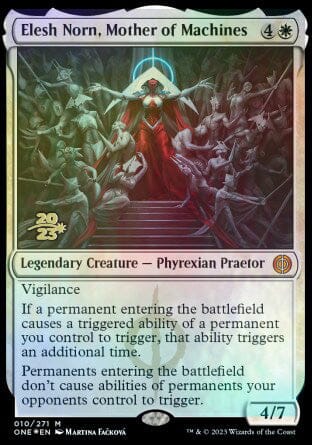 Elesh Norn, Mother of Machines [Phyrexia: All Will Be One Prerelease Promos] MTG Single Magic: The Gathering  | Multizone: Comics And Games