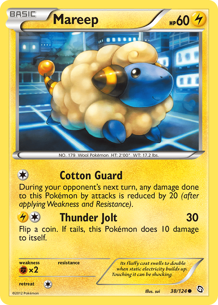Mareep (38/124) [Black & White: Dragons Exalted] Pokemon Single Pokémon  | Multizone: Comics And Games