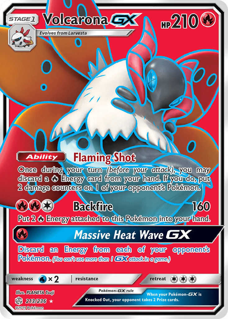 Volcarona GX (213/236) [Sun & Moon: Cosmic Eclipse] Pokemon Single Pokémon  | Multizone: Comics And Games