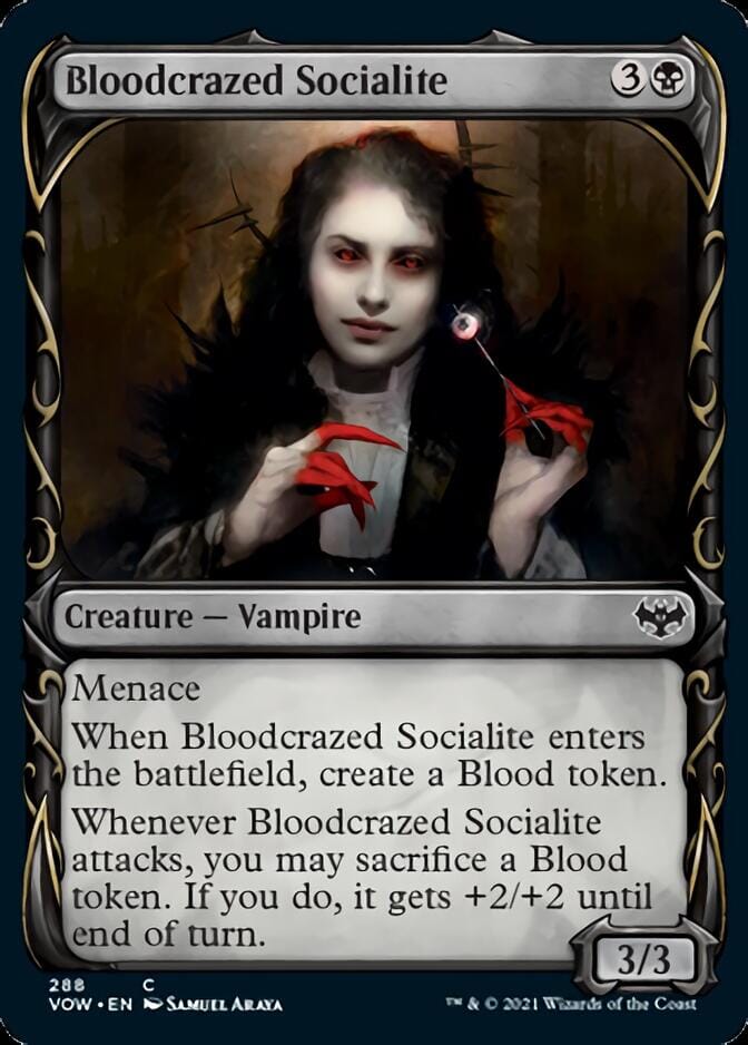 Bloodcrazed Socialite (Showcase Fang Frame) [Innistrad: Crimson Vow] MTG Single Magic: The Gathering  | Multizone: Comics And Games