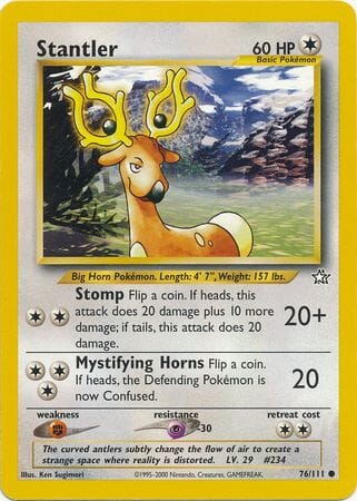 Stantler (76/111) [Neo Genesis Unlimited] Pokemon Single Pokémon  | Multizone: Comics And Games