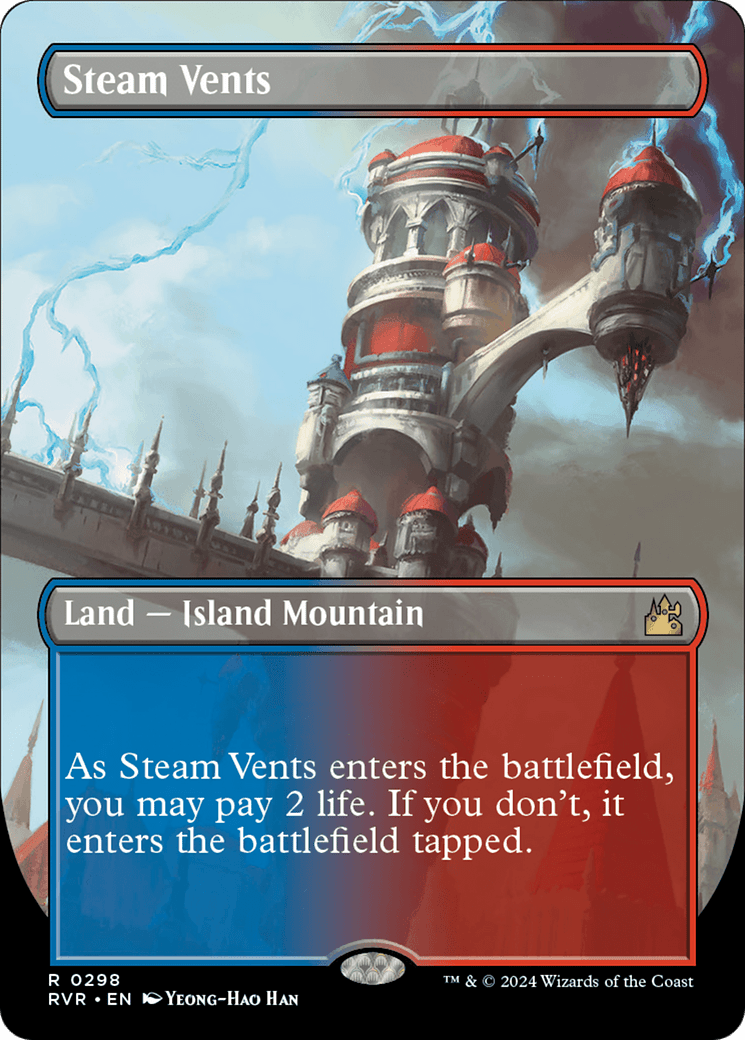 Steam Vents (Borderless) [Ravnica Remastered] MTG Single Magic: The Gathering  | Multizone: Comics And Games