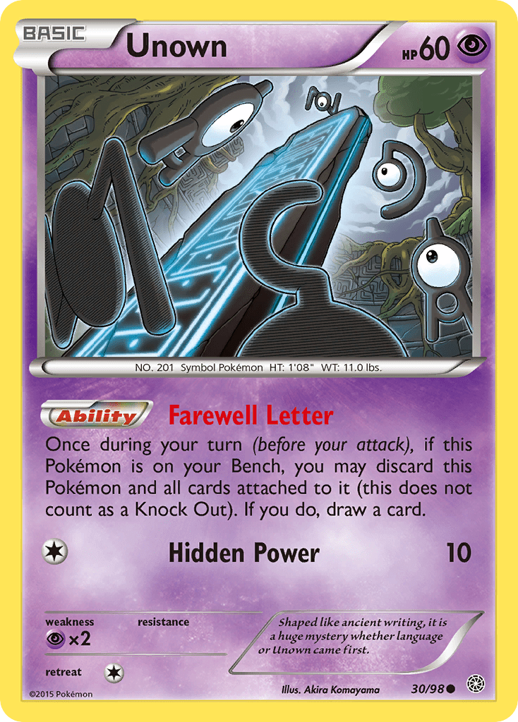 Unown (30/98) [XY: Ancient Origins] Pokemon Single Pokémon  | Multizone: Comics And Games
