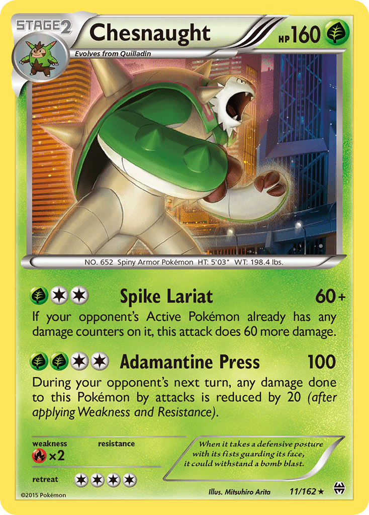 Chesnaught (11/162) [XY: BREAKthrough] Pokemon Single Pokémon  | Multizone: Comics And Games
