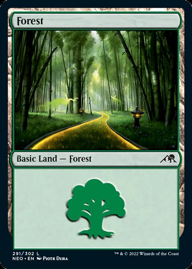 Forest (291) [Kamigawa: Neon Dynasty] MTG Single Magic: The Gathering  | Multizone: Comics And Games