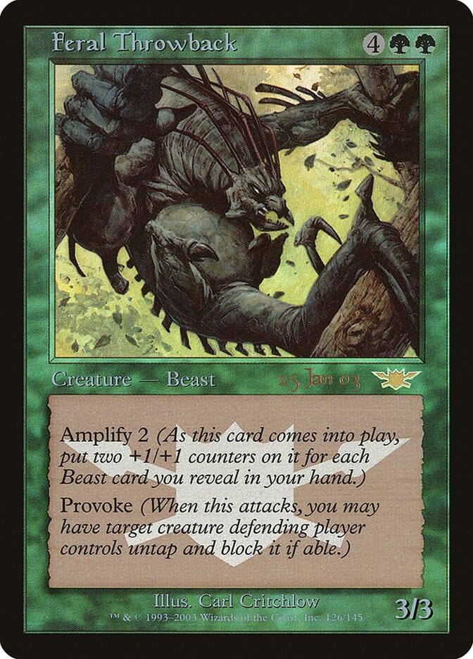 Feral Throwback [Legions Promos] MTG Single Magic: The Gathering  | Multizone: Comics And Games