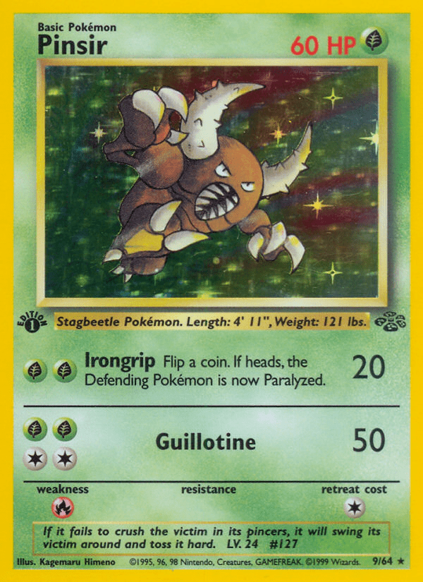 Pinsir (9/64) [Jungle 1st Edition] Pokemon Single Pokémon  | Multizone: Comics And Games
