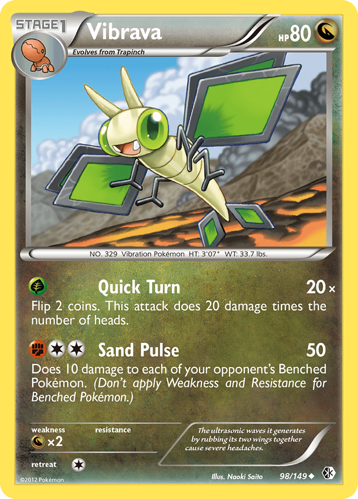 Vibrava (98/149) [Black & White: Boundaries Crossed] Pokemon Single Pokémon  | Multizone: Comics And Games