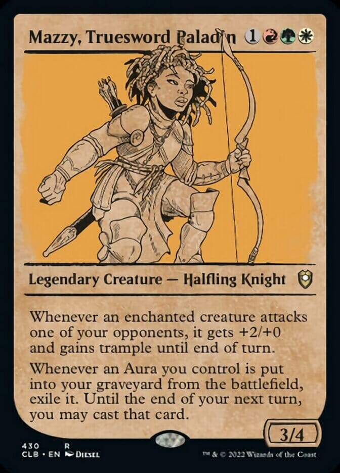 Mazzy, Truesword Paladin (Showcase) [Commander Legends: Battle for Baldur's Gate] MTG Single Magic: The Gathering  | Multizone: Comics And Games