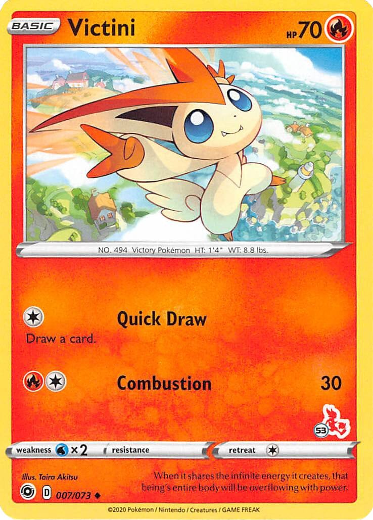 Victini (007/073) (Cinderace Stamp #53) [Battle Academy 2022] Pokemon Single Pokémon  | Multizone: Comics And Games