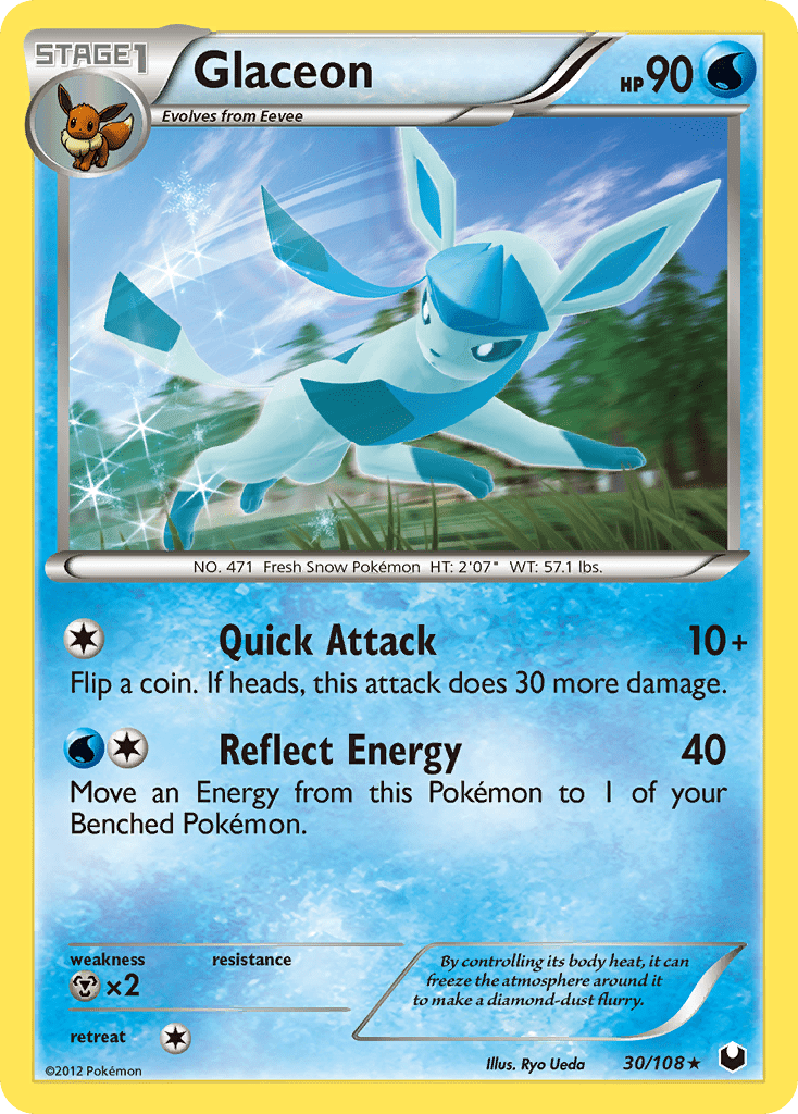 Glaceon (30/108) [Black & White: Dark Explorers] Pokemon Single Pokémon  | Multizone: Comics And Games