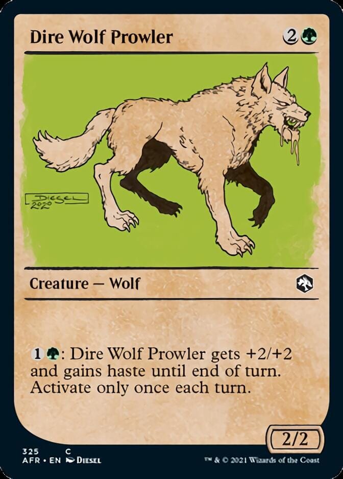 Dire Wolf Prowler (Showcase) [Dungeons & Dragons: Adventures in the Forgotten Realms] MTG Single Magic: The Gathering  | Multizone: Comics And Games