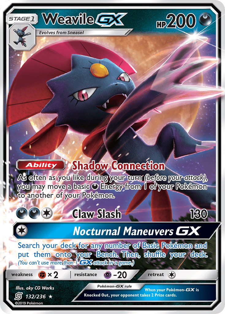 Weavile GX (132/236) [Sun & Moon: Unified Minds] Pokemon Single Pokémon  | Multizone: Comics And Games