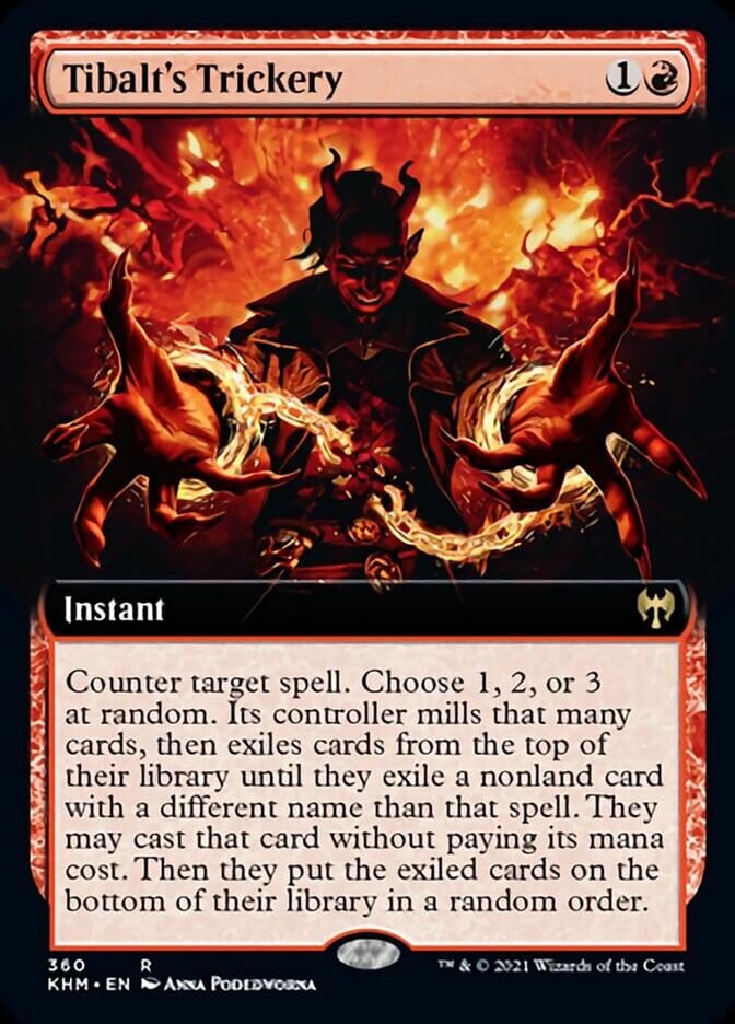 Tibalt's Trickery (Extended Art) [Kaldheim] MTG Single Magic: The Gathering  | Multizone: Comics And Games