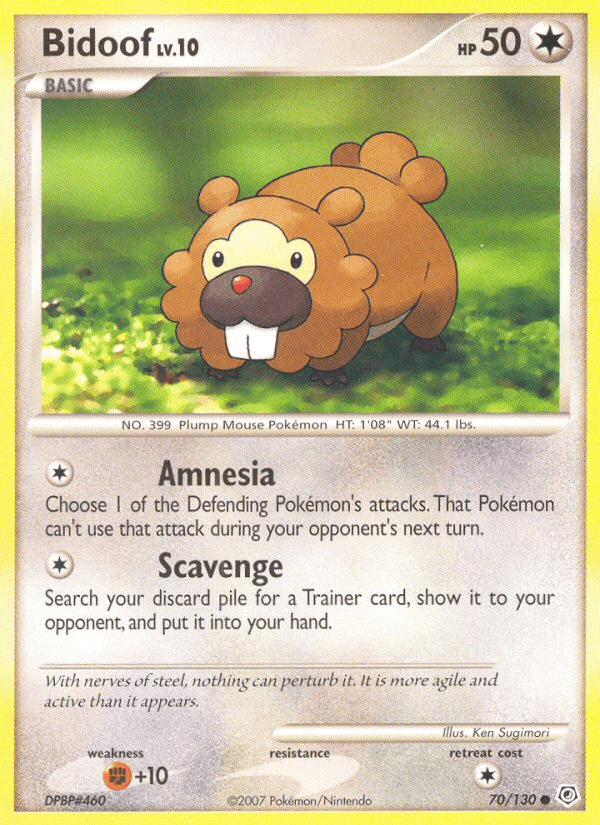 Bidoof (70/130) [Diamond & Pearl: Base Set] Pokemon Single Pokémon  | Multizone: Comics And Games