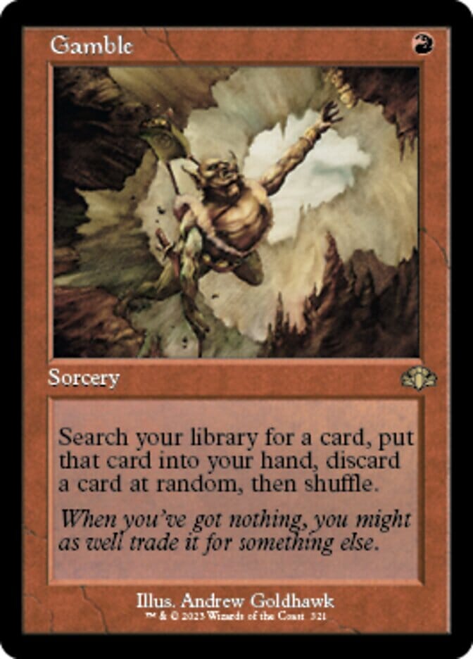 Gamble (Retro) [Dominaria Remastered] MTG Single Magic: The Gathering  | Multizone: Comics And Games