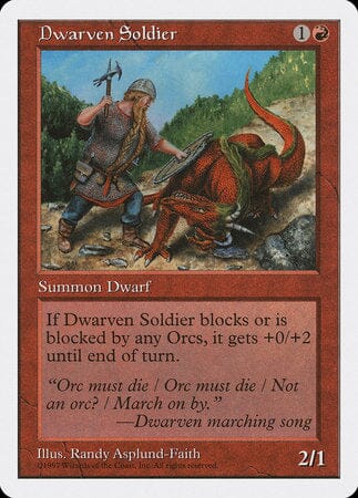 Dwarven Soldier [Fifth Edition] MTG Single Magic: The Gathering  | Multizone: Comics And Games