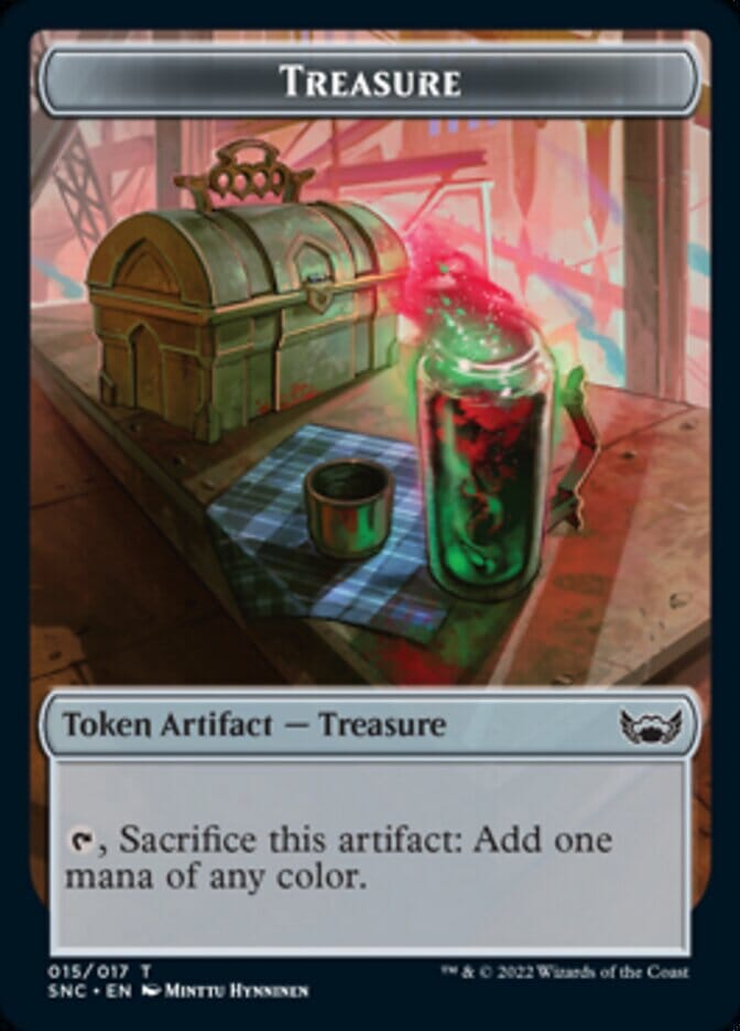 Treasure (015) // Spirit Double-sided Token [Streets of New Capenna Tokens] MTG Single Magic: The Gathering  | Multizone: Comics And Games